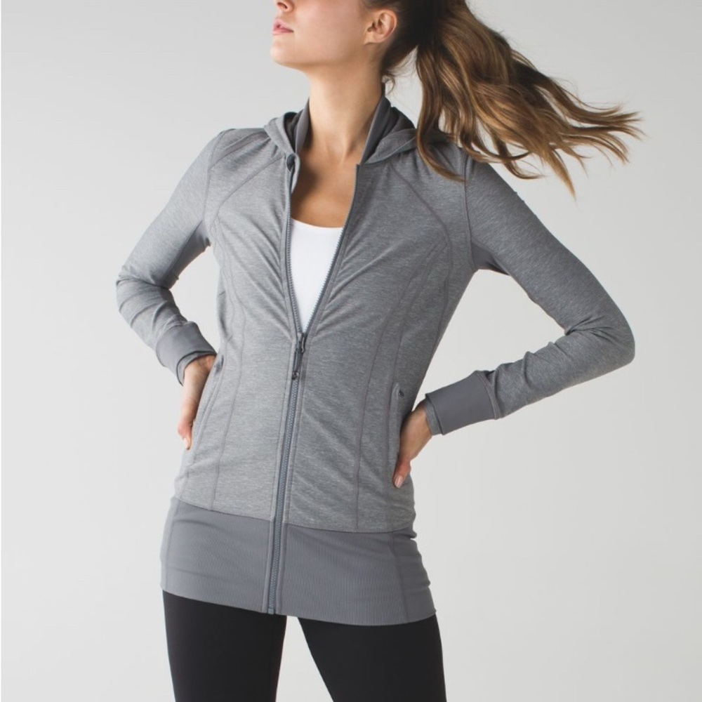 Lululemon Daily Practice Jacket Heathered Slate / Slate Size 10